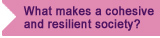 What makes a cohesive and resilient society?