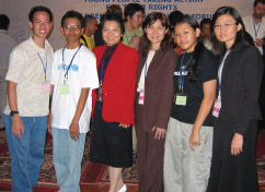 Dustin Lim (Singapore Children's Society), Phil-Sean Kevin So (Youth Delegate), Mrs Yu-Foo Yee Shoon, Mrs Ng Poh Leng (Rehabilitation and Protection Division, MCYS), Lydia Bte Mohamed (Youth Delegate), Ms Ng Wei Chern (Rehabilitation and Protection Division, MCYS).