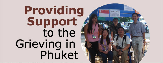 Michelle (2nd from left) with other members from the Singapore team in Phuket.